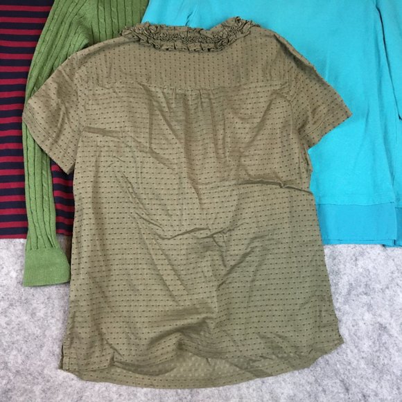 Talbots Tops Size 6 S Lot of 4 Career Casual Solid Stripe Knit Cotton Wool Blend - Picture 5 of 16